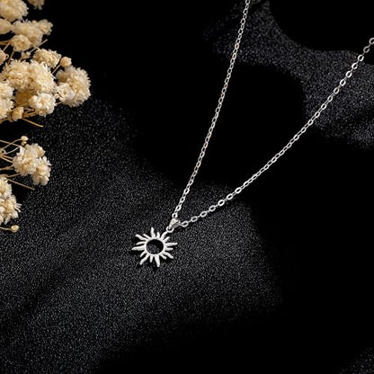 CHESKY Layered Necklaces for Women Trendy, Dainty 14k Gold Plated Pendant Necklace Layering Necklace for Women Non Tarnish Hypoallergenic Sun Gold Necklace Stack Gold Jewelry for Women Gifts - style: Sun-SL