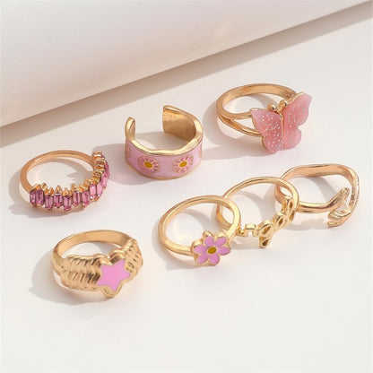 Chunky Stackable Rings Set For Women Open Adjustable Bold Thick Geometric Knuckle Rings Minimalist Statement Jewelry Gift - style: Style 3
