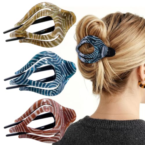 Mistofu French Concord Curved Clips - Strong Hold No Slip Grip Claw for Women - Hair Clip for Thick Thin Hair -Duckbill Styling Accessories (multicolor 13) - color: multicolor 13