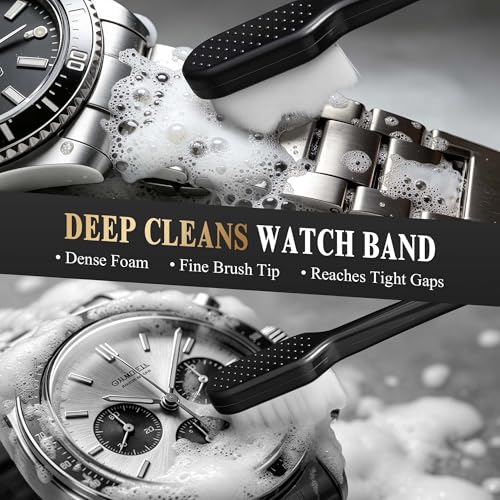 Watch Cleaning Kit Safe on all Metals & Crystals Watch Cleaner Foam 60ML, Watch & Jewelry Cleaning Cloth, Watch Cleaning Brush