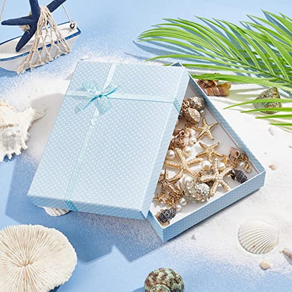 PH PandaHall Mermaid Jewelry Accessories for Women, Gold Starfish Necklace Bracelet Boho Seashell Jewelries Ocean Beach Bib Statement Necklace Earrings for Summer Cosplay Holiday - color: Gold Bracelet & Necklace & Earrrings + Gift Box