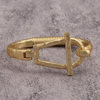 Gold Cuff Bracelet for Women Chunky Bracelet Statement Bracelet | Chunky Bangle Bracelets for Women Silver Beaded Open Bangle Stackable Stretch Bead Bracelet Boho Jewelry Gift for Wife Couple - style: Chunky Gold Bangle Bracelets