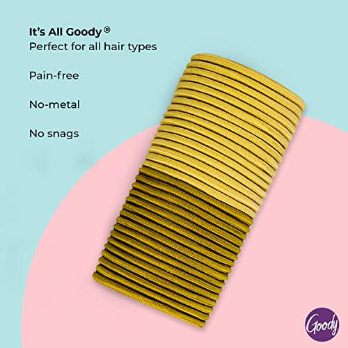Goody Ouchless Elastic Hair Tie - 32 Count, Blonde - 4MM for Medium Hair - Slideproof Pain-Free Hair Accessories for Men, Women, Boys, and Girls - Perfect for Long Lasting Braids, Ponytails, and More - size: 32 Count (Pack of 1)