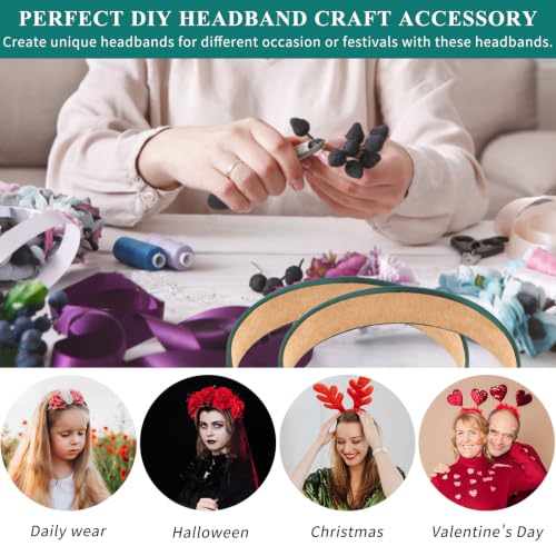 Wecoe Satin Headbands, 16 Pcs 1 Inch Hair Bands for Women & Girls(Set G) | Great for daily wear, festive looks & DIY crafts - color: Set G