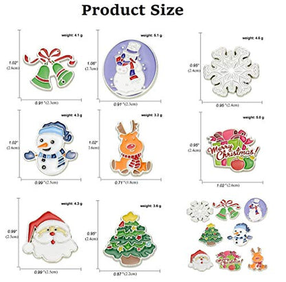 Cute Enamel Pin Set Lapel Pins Brooches Cartoon Brooch Badge Pins for Clothes Bags Backpack for Women - color: Merry Christmas