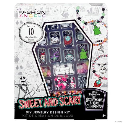 Fashion Angels Disney The Nightmare Before Christmas Jewelry Kit | Includes 800+ Beads, Trendy DIY Sweet & Scary Jewelry Set for Tweens & Teens - size: Tim Burton - The Nightmare Before Christmas
