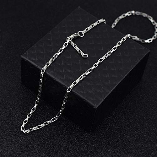 18K Gold Plated Minimalist Square Rolo Link Chain Necklace for Women, Polished Silver Tone Geometric Box Chain Choker, Adjustable Dainty Layering Jewelry, Versatile Stackable Necklace for Everyday Office or Casual Wear