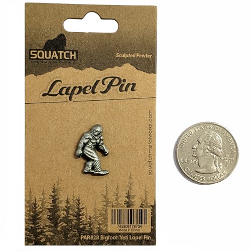 Bigfoot Enamel Lapel Pin - for Fans of Bigfoot and Sasquatch - style: Pewter Squatch
