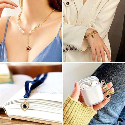 Cheriswelry 100Pcs Light Gold Plated Rhinestone Iron Charms Crystal Heart Flower Rhombus Round Pendants 5 Styles 15-19mm for DIY Crafts Necklace Earring Jewelry Making - color: Mixed Color*4