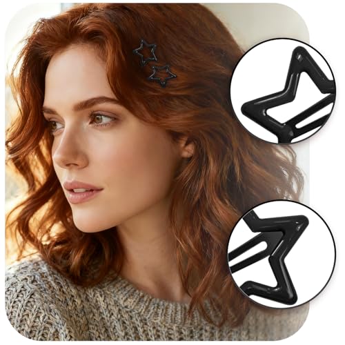 64 Pcs Metal Snap Hair Clips for Women,Small Snap Barrettes for Women Girls Thick Fine Hair (Black) - color: Black