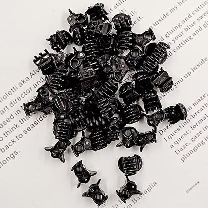 50 PCS Mini Hair Claw Clips， Bangs Strong Grip Multifunction Clamp Clips. (Black + Transparent white + brown) - color: Black + Transparent white + brown