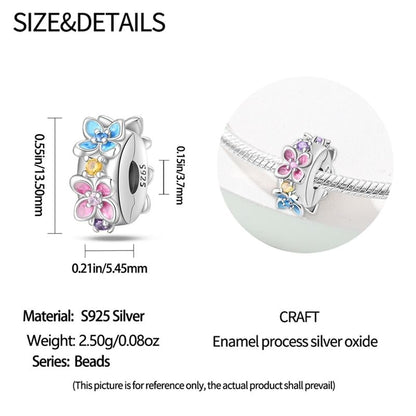 Gold Clip Stopper Charms for Pandora Bracelets Spacers Bead Charms Packs Jewelry Gift for Women - color: Flower Charms-2 Packs