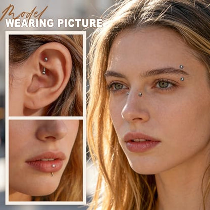 14G Surgical Steel Body Jewelry Belly Button Ring Gold Curved Navel Barbell | 14G Navel Rings Silver Snake Eyes Piercings for Tongue Conch Eyebrow Rings - color: Silver;BL:12mm