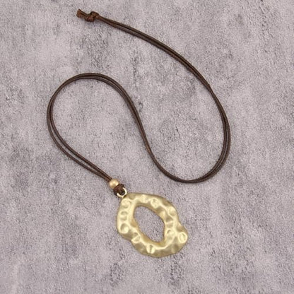 Boho Necklaces for Women Chunky Circle Necklace Bohemian Necklaces | Chunky Boho Necklace for Women Layered Boho Circle Leather Choker Necklace Long Vintage Necklaces Bohemian Jewlery Gifts - style: Bohemian Necklace