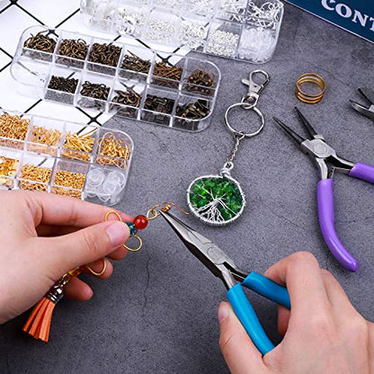 PAXCOO Jewelry Making Supplies Kit, Jewelry Making Kit with Jewelry Making Tools, Jewelry Wires and Jewelry Findings for Jewelry Making, Repair and Beading