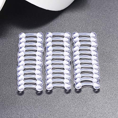 16G Clear Plastic Curved Barbells Eyebrow Ring Snake Eyes Tongue Rings Acrylic Bioflex Cartilage Helix Tragus Earrings Nipple Belly Lip Ring Piercing Retainer Length 6mm 8mm 10mm 12mm 36pcs - color: 36Pcs 16G 6mm