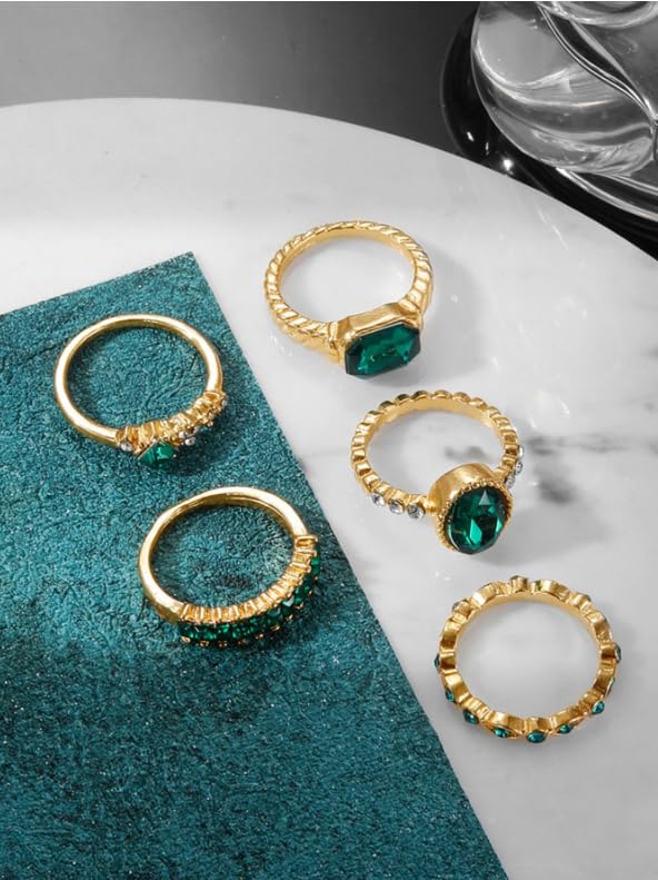 Chunky Stackable Rings Set For Women Open Adjustable Bold Thick Geometric Knuckle Rings Minimalist Statement Jewelry Gift - style: Style 7