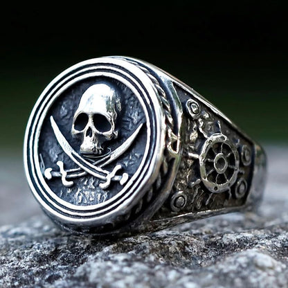2023 Skull Ring Cool Evil Death Punk Rock Stainless Steel Rings Aly Style Jewelry - style: R1037