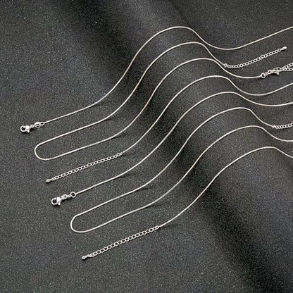 YOUBEIYEE 10 Pack Silver Necklace Set Delicate Square Rolo Chains Bulk | for Women Jewelry Making DIY - color: Silver Box