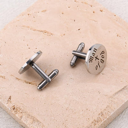 Religious Cufflinks for Men Christian Gifts for Dad Son Grandpa Fathers Day Gift for Husband Uncle Man Of God - style: man of god 02
