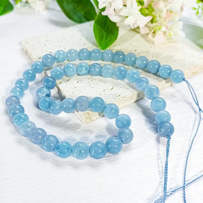 Zenkeeper About 180 Pcs Aquamarine Beads for Jewelry Making 4 MM Aquamarine Gemstones Loose Stone Beads - color: Aquamarine, size: 4MM, about 180pcs