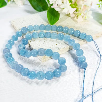 Zenkeeper About 180 Pcs Aquamarine Beads for Jewelry Making 4 MM Aquamarine Gemstones Loose Stone Beads - color: Aquamarine, size: 4MM, about 180pcs