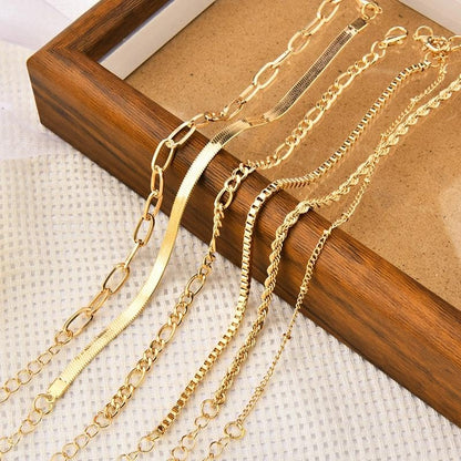 Gold Bracelets for Women Stackable Herringbone Chain Paperclip Link Satellite Tennis Chain Bracelet Adjustable Twisted Rope Link Layer Bracelets Set for Women Fashion Gold Jewelry Gifts