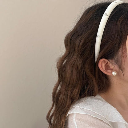 Kilener Bow Headband Padded Headbands for Women Girls Bowknot Headband Thin Padded Headbands Hairbands for Women's Hair Non Slip Head Bands with Bow Hair Accessories - color: White