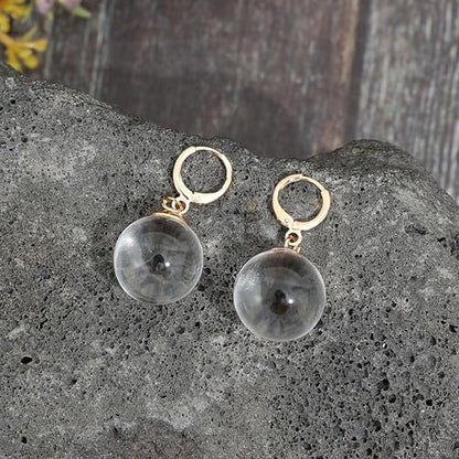Clear Acrylic Hoop Earrings Resin Statement Earrings for Women Fun Trendy Jewelry Gift