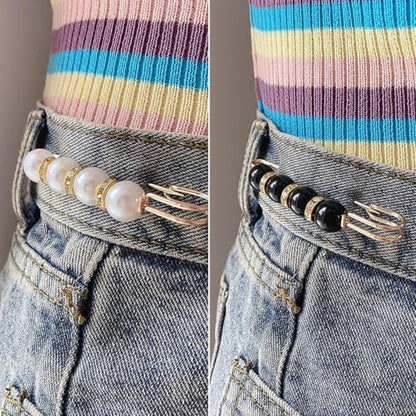 14 Pieces Brooch Safety Pins Pearl Brooch Button Pin Pant Waist Tightener Pins for Clothes Sweater Shawl Collar Dress Cardigan Shirt Jeans Accessories for Women Girls - size: Chic