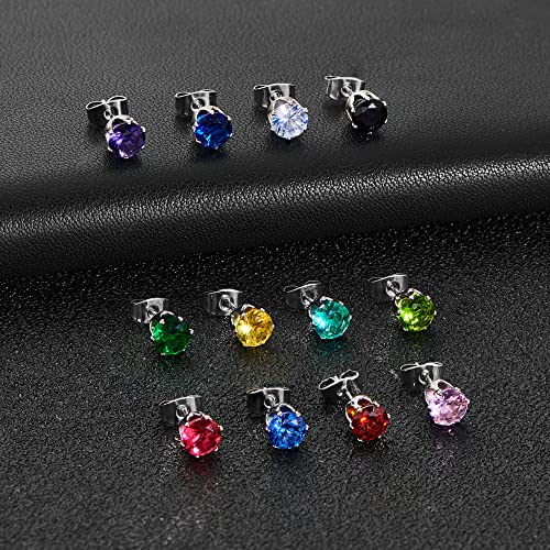 Multicolor Crystal Dangle Studs Earrings Set for Women 925 Silver Hypoallergenic Dangle Earrings Leverback Drop Earring Fashion Cubic Zirconia Leverback Stud Earring Sets Trendy Cubic Zirconia Jewelry Gifts for Women - style: 12-S-S