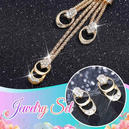 CLOACE Gold Long Choker Necklace Set Punk Cuban Y-Necklaces and Bracelet Fashion Chain Jewelry Accessories for Women - color: G-4