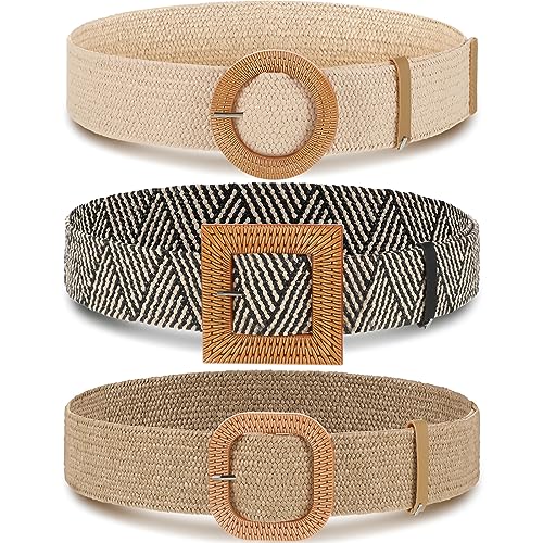 Syhood Woven Belt Dress - color: White,black White,khaki, size: Fit Waist Size Below 40''