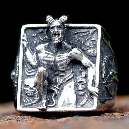 2023 Skull Ring Cool Evil Death Punk Rock Stainless Steel Rings Aly Style Jewelry - style: R117