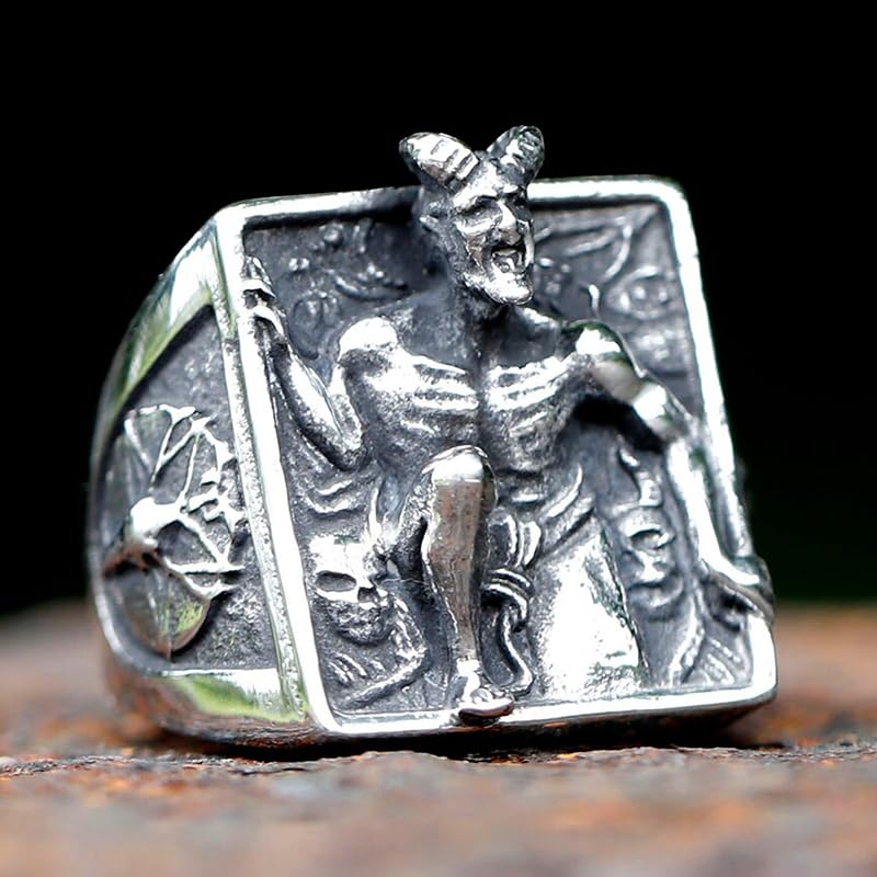 2023 Skull Ring Cool Evil Death Punk Rock Stainless Steel Rings Aly Style Jewelry - style: R117