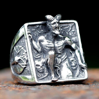 2023 Skull Ring Cool Evil Death Punk Rock Stainless Steel Rings Aly Style Jewelry - style: R117