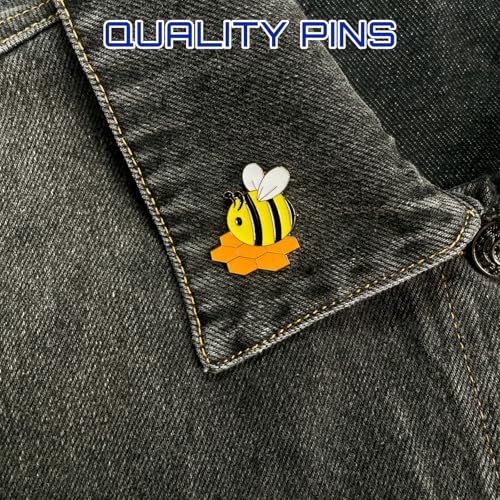 Enamel Pins, Cute Pins for Backpacks, Hat Pins, Novelty Brooch Pins, Backpack Pins, Lapel Pins for Men, Women, Girls, Boys. For Lanyard, Bags, Hats, Caps, Clothing - color: Bee