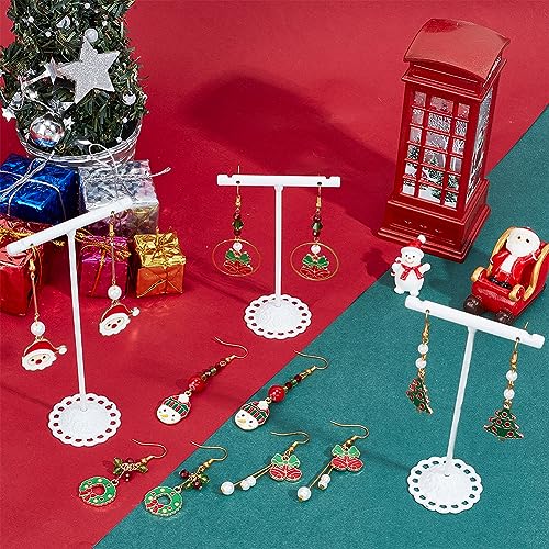 SUNNYCLUE 1 Box DIY 10 Pairs Christmas Charms Enamel Snowman Charm Earrings Making Starter Kit Red Green Rondelle Beads Christmas Tree Jingle Bell Charm Santa Claus Charms for Jewelry Making Kits - color: 7-diy-10 Pairs Christmas Enamel Earrings