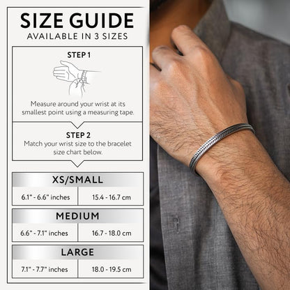Cuff Bracelet for Men Premium Stainless Steel Mens Bangle Bracelets Silver Cuff Bracelet Waterproof & Non-Tarnish Minimal Western Bracelet - color: Feather Bone, size: XS/Small