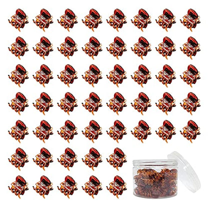 50 PCS Mini Hair Claw Clips， Bangs Strong Grip Multifunction Clamp Clips. (brown) - color: brown