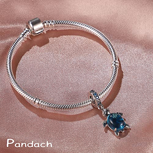 Pandach Animal Charm Bead fits Charms Bracelets for Woman-925 Sterling Silver Dangle Pendant Bead,Jewelry Beads Gifts for Women Bracelet&Necklace - style: Blue Turtle charm