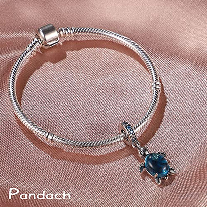 Pandach Animal Charm Bead fits Charms Bracelets for Woman-925 Sterling Silver Dangle Pendant Bead,Jewelry Beads Gifts for Women Bracelet&Necklace - style: Blue Turtle charm