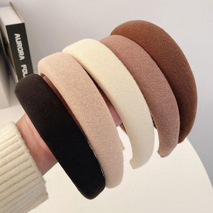 5pcs Wide Headbands for Women Non Slip - 1.2 Inch Thick Headbands for Women’s Hair - color: Brown