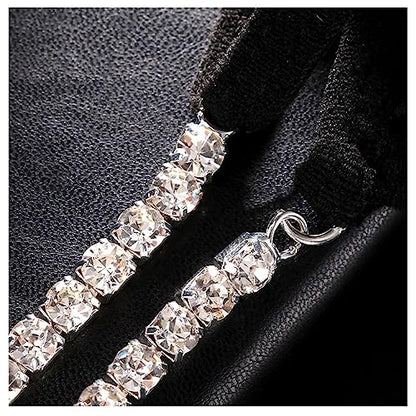 Rhinestone Waist Chain Thong Jewelry Summer Crystal Chain Thong Rhinestone Thong Panties Rave G String for Women - color: Silver