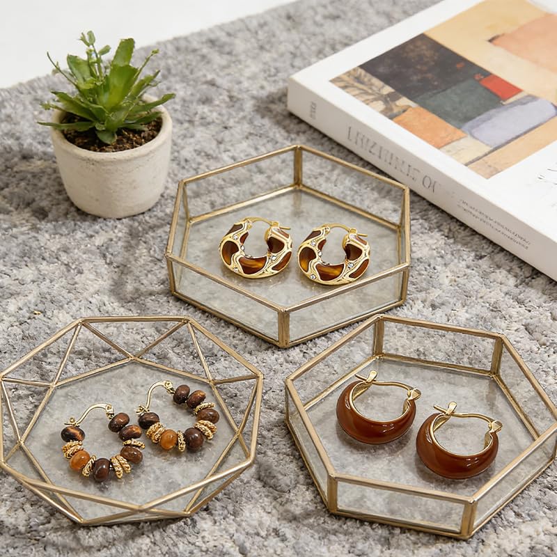 3 Pairs Amber Jewelry Boho Brown Earrings for Women Chunky Amber Earrings | Boho Brown Earrings Chunky Amber Earrings Vintage Resin Beaded Loop Earring, Boho Accessories Vintage Jewelry Gifts ﻿