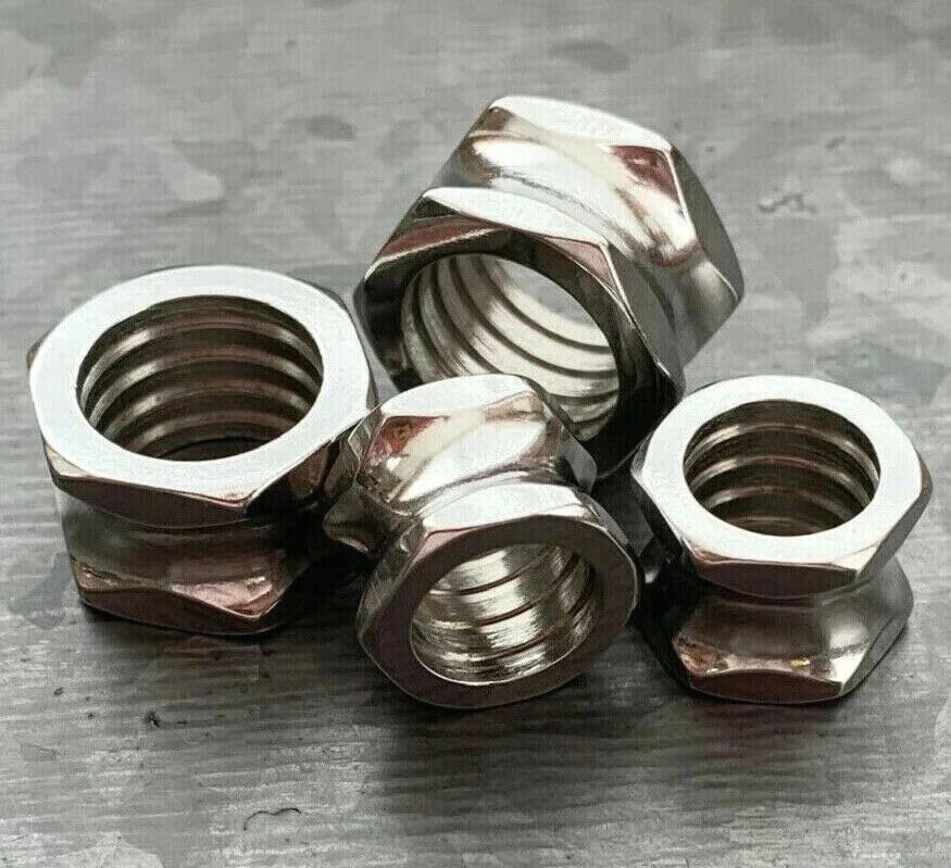 PAIR of Steel Hexagon Screw Bolt Tunnels Double Flare Plugs Earlets Gauges - style: 3/4" (19mm)