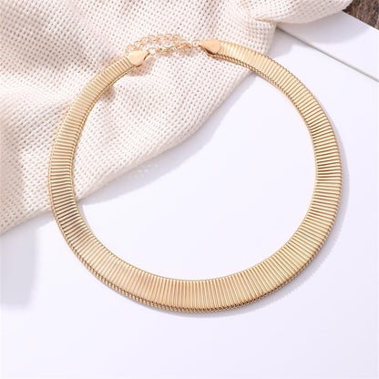 Collar Necklace for Woman Trendy Silver Choker Necklaces for Woman Statement Open Round Collar Choker Necklace - style: Style 1