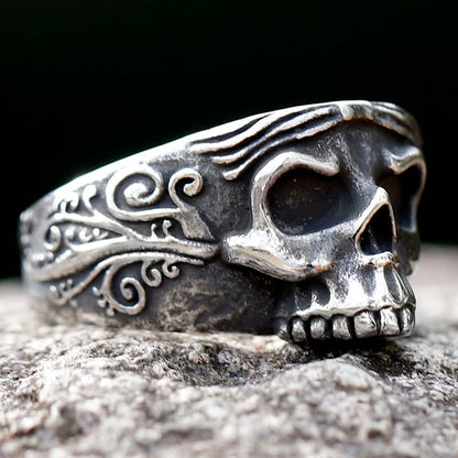 2023 Skull Ring Cool Evil Death Punk Rock Stainless Steel Rings Aly Style Jewelry - style: R1114