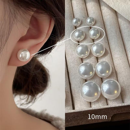 Natural Freshwater Cultured Pearl Stud Earrings, AAAA+Handpicked, Sterling Silver 18K Gold Plated Hypoallergenic Earring Studs Jewelry For Women - color: Milk white, size: 10mm