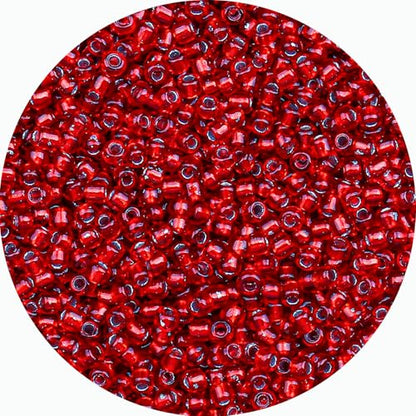 Legefo 4mm Glass Seed Beads Bulk, Deep Red with Silver 6/0 Small Mini Pony Seed Beads, Tiny Round Craft Bead for Bracelet Necklace Wrist Jewelry Making Beading Weaving DIY Crafts Supplies, 1000pcs - color: Deep Red with Silver